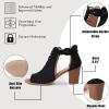 imageAOSPHIRAYLIAN Chunky Heeled Sandals for Women Open Round Toe Bohemian Cutout Heels Ankle Strap Pumps Summer Bridal Party Dress Shoes Gladiator Sandals for WomenBlack