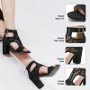 imageAOSPHIRAYLIAN Chunky Heeled Sandals for Womens Bohemian Cutout Open Toe Summer Block Heeled Party SandalsBlacker
