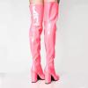 imageAOSPHIRAYLIAN Fashion Chunky Heel Over The Knee Boots Sexy Round Toe Thigh High Boots for Women