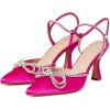 imageAOSPHIRAYLIAN Heeled Sandals for Women Destiny Pointed Closed Toe Strappy Heels Rhinestone Ankle Strap Pumps Crystal Bow Heels Bridal Wedding Party Dress ShoesRose Red