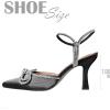 imageAOSPHIRAYLIAN Heeled Sandals for Women Destiny Pointed Closed Toe Strappy Heels Rhinestone Ankle Strap Pumps Crystal Bow Heels Bridal Wedding Party Dress ShoesBlack