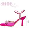 imageAOSPHIRAYLIAN Heeled Sandals for Women Destiny Pointed Closed Toe Strappy Heels Rhinestone Ankle Strap Pumps Crystal Bow Heels Bridal Wedding Party Dress ShoesRose Red