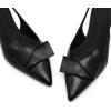 imageAOSPHIRAYLIAN Kitten Heels for Women Sandals Black Heels Womens Pumps Low Heel Dress Shoes for Women Wedding Slingback Heels Pointed Toe HeelsBlack