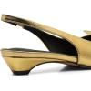 imageAOSPHIRAYLIAN Kitten Heels for Women Sandals Black Heels Womens Pumps Low Heel Dress Shoes for Women Wedding Slingback Heels Pointed Toe HeelsGold