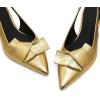 imageAOSPHIRAYLIAN Kitten Heels for Women Sandals Black Heels Womens Pumps Low Heel Dress Shoes for Women Wedding Slingback Heels Pointed Toe HeelsGold