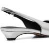 imageAOSPHIRAYLIAN Kitten Heels for Women Sandals Black Heels Womens Pumps Low Heel Dress Shoes for Women Wedding Slingback Heels Pointed Toe HeelsSilve