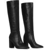 imageAOSPHIRAYLIAN Knee High Boots Women Snake Faux Crocodile Boots Long Tall Boots Pointed Toe Chunky High Heel Boots with Zipper Block Heel Fashion Dress Boots Pull On Size 610Blackmatte