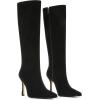imageAOSPHIRAYLIAN Knee High Boots Women Tall Long High Boots Fashion Square Toe Knee Boots Side Zipper Trendy Dress Heeled Boots for WomenBlacksuede