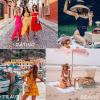 imageAOSPHIRAYLIAN Wedge Sandals for Women Open Toe Cutout Platform Bohemian Sandals High Heel Buckle Ankle Strap Comfy Summer SandalsBrown