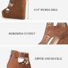 imageAOSPHIRAYLIAN Wedge Sandals for Women Open Toe Cutout Platform Bohemian Sandals High Heel Buckle Ankle Strap Comfy Summer SandalsBrown