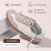 imageAOSPHIRAYLIAN Womens Cream Platform Sneakers Casual Fashion Chunky Sneakers Lace Up Round Toe Comfortable Wedge Walking Sneakers Running ShoesBeige