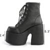 imageAOSPHIRAYLIAN Womens Goth Ankle Boots Punk Platform Chunky High Heel Round Toe Combat Boots