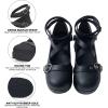 imageAOSPHIRAYLIAN Womens Mary Jane Shoes Round Toe Buckle Ankle TStrap Goth Platform Pumps Oxford Shoes for WomenBblack Pufba