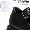 imageAOSPHIRAYLIAN Womens Mary Janes Shoes Round Toe Platform Ankle Strap Chunky Heel Pink Uniform Dress ShoesBlack