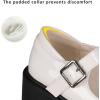 imageAOSPHIRAYLIAN Womens Mary Janes Shoes Round Toe Platform Ankle Strap Chunky Heel Pink Uniform Dress ShoesWhite Pu