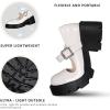 imageAOSPHIRAYLIAN Womens Mary Janes Shoes Round Toe Platform Ankle Strap Chunky Heel Pink Uniform Dress ShoesWhite Pu