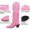 imageAOSPHIRAYLIAN Womens Mid Calf Boots Chunky Heel Cute Heart Cowgirl Cowboy Colorful Western Cosplay Party Boots