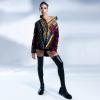 imageAOSPHIRAYLIAN Womens Over The Knee High Boots Chunky Heel Slip On Faux Leather Riding Surgical Stretch Thigh High BootsBlack