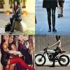imageAOSPHIRAYLIAN Womens Thigh High Boots Round Toe Low Chunky Heel Flat Slip On Sexy PU Leather Surgical Stretch Riding Long Tall Over the Knee High Boots Black