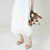 imageWomens Espadrilles Wedge Sandals Round Open Toe Non Slip Summer Dressy Beach Platform Sandals Comfy Flip Flops