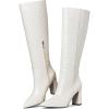 imageAOSPHIRAYLIAN Knee High Boots Women Snake Faux Crocodile Boots Long Tall Boots Pointed Toe Chunky High Heel Boots with Zipper Block Heel Fashion Dress Boots Pull On Size 610Apricot