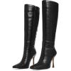 imageAOSPHIRAYLIAN Knee High Boots Women Tall Long High Boots Fashion Square Toe Knee Boots Side Zipper Trendy Dress Heeled Boots for WomenBlacksnake