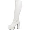 imageAOSPHIRAYLIAN Womens Knee High Boots Round Toe Side Zipper Sweet Heart Chunky High Heel Go Go Platform Boots