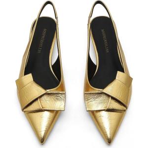 imageAOSPHIRAYLIAN Kitten Heels for Women Sandals Black Heels Womens Pumps Low Heel Dress Shoes for Women Wedding Slingback Heels Pointed Toe HeelsGold