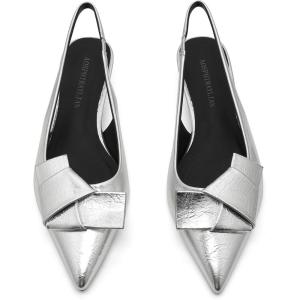 imageAOSPHIRAYLIAN Kitten Heels for Women Sandals Black Heels Womens Pumps Low Heel Dress Shoes for Women Wedding Slingback Heels Pointed Toe HeelsSilve
