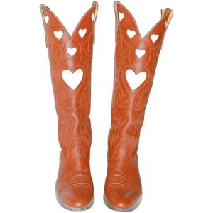 imageAOSPHIRAYLIAN Womens Mid Calf Boots Chunky Heel Cute Heart Cowgirl Cowboy Colorful Western Party Pink Boots