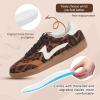 imageAOSPHIRAYLIAN Sneakers for Women Platform Womens Fashion Slip on Sneakers Lace up Comfortable Trendy ShoesLeopard