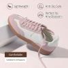 imageAOSPHIRAYLIAN Sneakers for Women Platform Womens Fashion Slip on Sneakers Lace up Comfortable Trendy ShoesPink