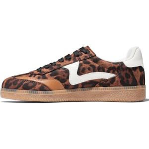 imageAOSPHIRAYLIAN Sneakers for Women Platform Womens Fashion Slip on Sneakers Lace up Comfortable Trendy ShoesLeopard