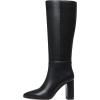 imageAOSPHIRAYLIAN Knee High Boots Chunky Heel Wide Calf Knee High Boots for Women Pointed Toe with Zipper Block Heel Fashion Dress Womens ShoesBlackmatte