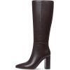 imageAOSPHIRAYLIAN Knee High Boots Chunky Heel Wide Calf Knee High Boots for Women Pointed Toe with Zipper Block Heel Fashion Dress Womens ShoesChocolate