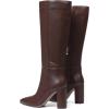 imageAOSPHIRAYLIAN Knee High Boots Chunky Heel Wide Calf Knee High Boots for Women Pointed Toe with Zipper Block Heel Fashion Dress Womens ShoesDarkbrown