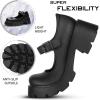 imageAOSPHIRAYLIAN Mary Janes Platform Mary Janes for Women Round Toe Dress Shoes for Women Ankle Strap Chunky Heel Uniform Womens PumpsBlack