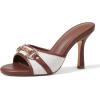 image:imageAOSPHIRAYLIAN High Heels Mules for Women Open Toe Slip on Stiletto Heels for Women Round Toe Heeled Mule Sandals Comfortable Peep Toe Sandals Women Wedding Party Summer Dress ShoesBrown