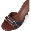 image:imageAOSPHIRAYLIAN High Heels Mules for Women Open Toe Slip on Stiletto Heels for Women Round Toe Heeled Mule Sandals Comfortable Peep Toe Sandals Women Wedding Party Summer Dress ShoesMulticolor